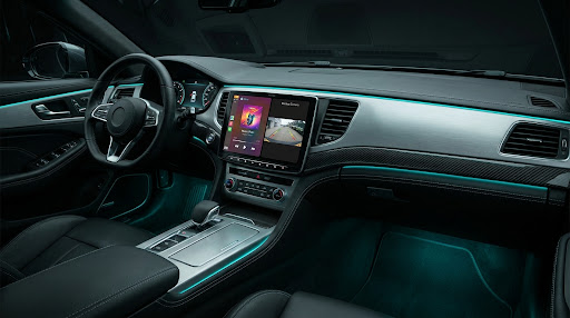 Aftermarket touchscreen dashboard with CarPlay and Android Auto