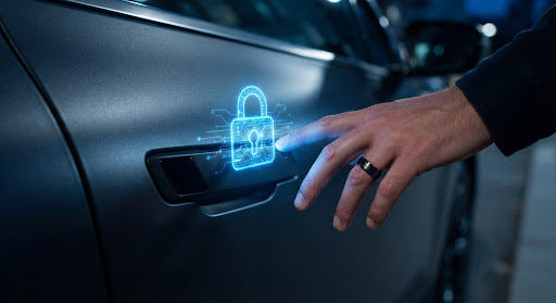 Keyless entry at a car door handle