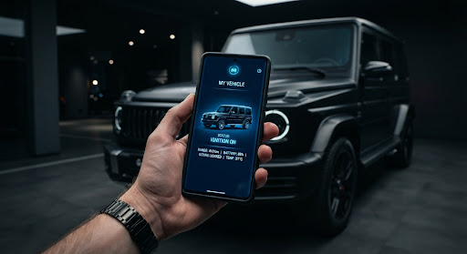 Controlling a vehicle from a smartphone app
